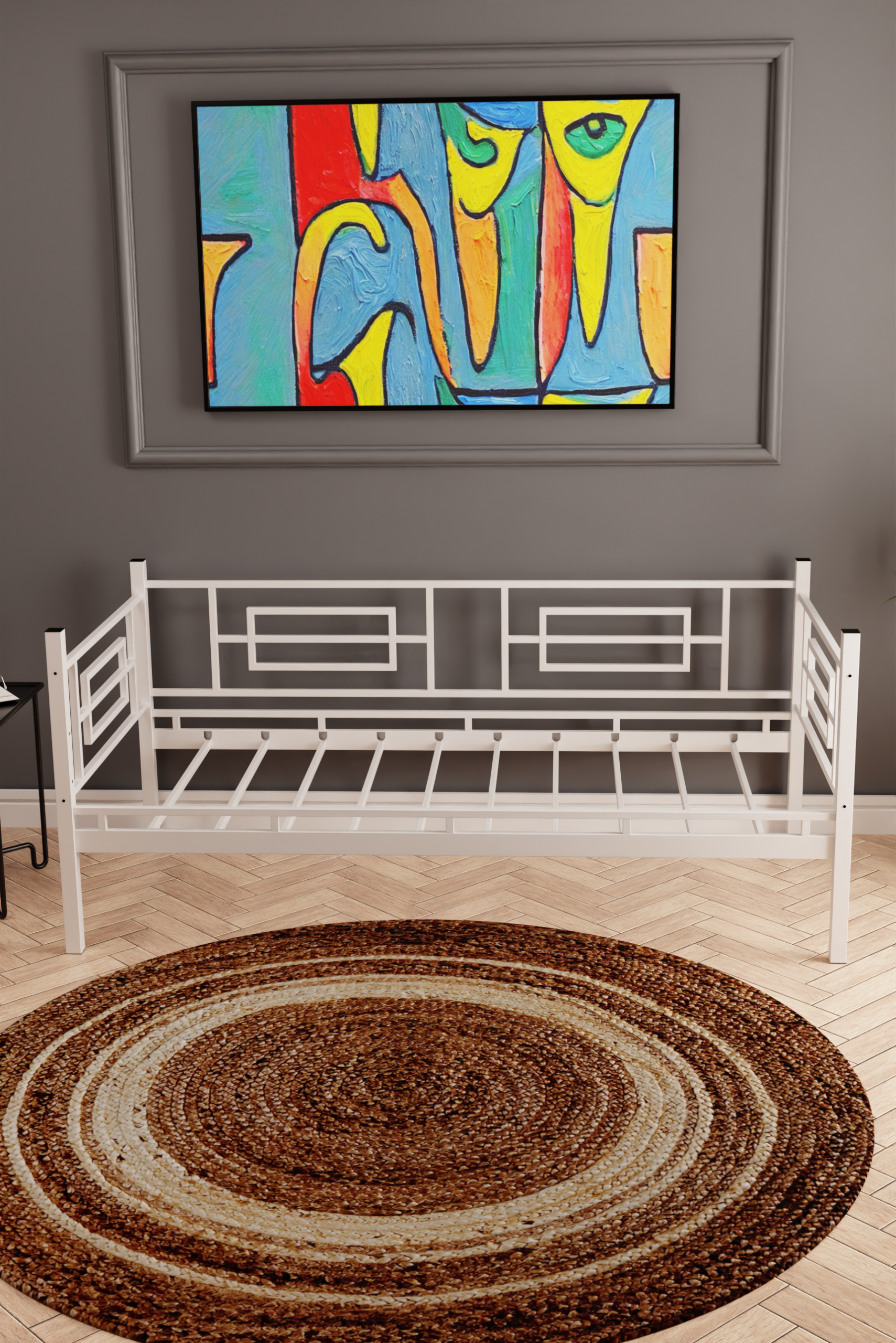 Livanella Larissa Daybed Sedir Karyola Beyaz - Görsel 3